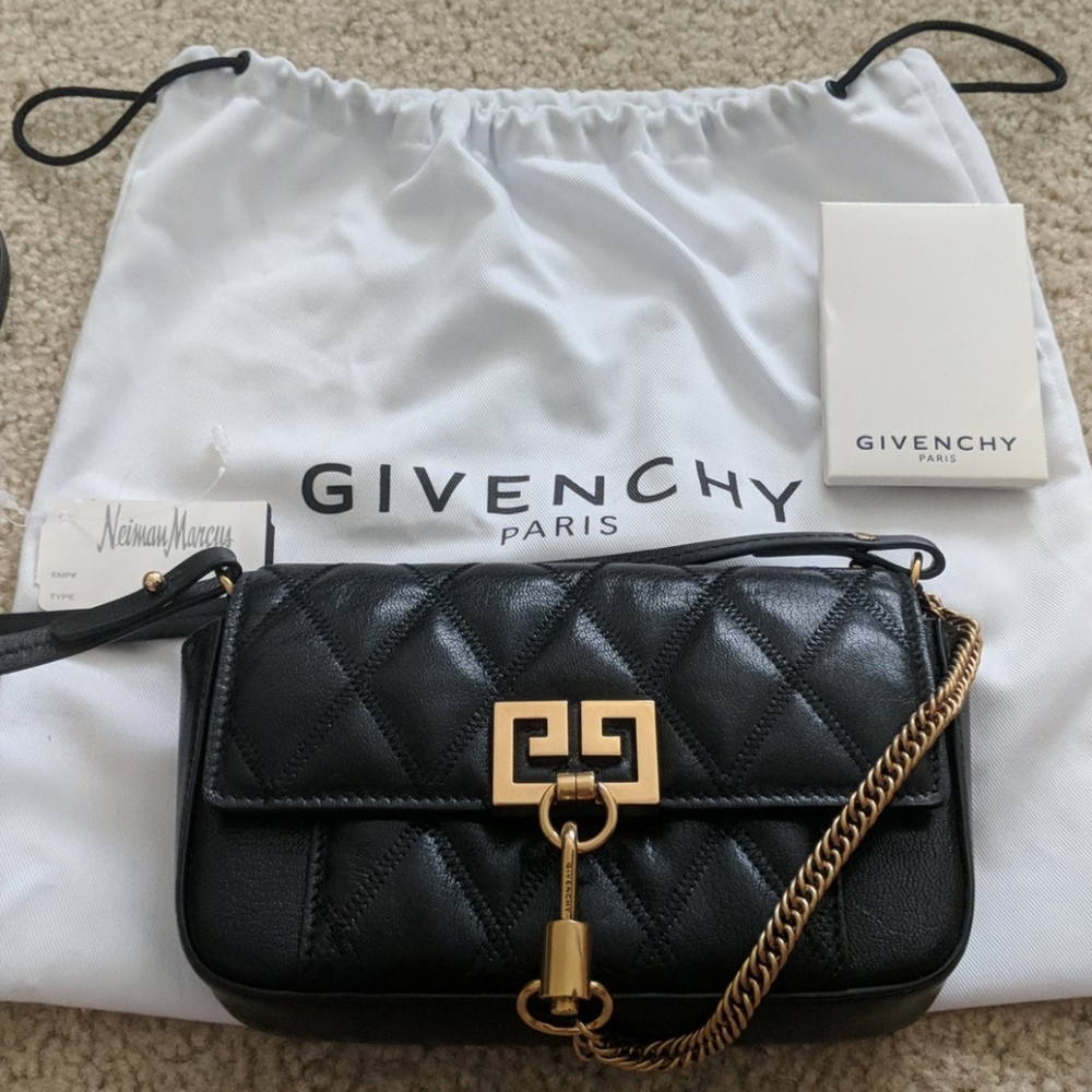 Givenchy Black quilted mini pocket chain bag